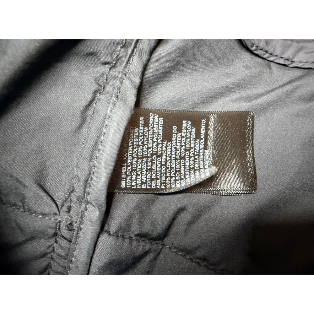 The North Face Womens Medium Black Puffer Vest Insulated Quilted Full Zip Hiking